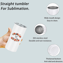 Load image into Gallery viewer, 15oz Sublimation Skinny Stainless Steel Tumbler
