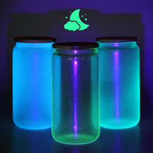 Load image into Gallery viewer, 16oz Glow In Dark Sublimation Matte Beer Glass Can Tumbler
