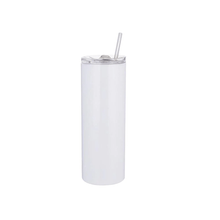 Load image into Gallery viewer, 20oz  Sublimation Skiny  Straight Tumbler with Stainless Steel Straw

