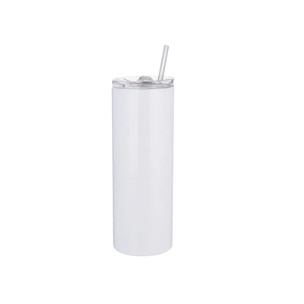 20oz  Sublimation Skiny  Straight Tumbler with Stainless Steel Straw