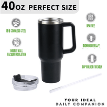 Load image into Gallery viewer, 40oz Stainless Steel Thermal Insulation And Cold Insulation With Handle Tumbler
