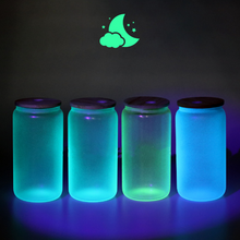 Load image into Gallery viewer, 16oz Glow In Dark Sublimation Matte Beer Glass Can Tumbler
