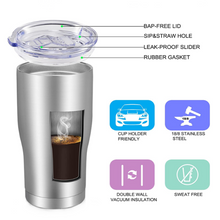Load image into Gallery viewer, 20oz Curved Tumbler Stainless Steel Sippy Cup

