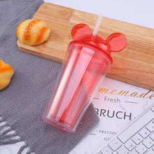 Load image into Gallery viewer, 16oz CASE(48 UNITS) Mickey Ears Acrylic clear straw tumbler - OTL
