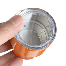 Load image into Gallery viewer, 2 oz Case (6 Units) Sublimation Mini Car Cup Color Curved Double Wall Insulation with Straw - OTL
